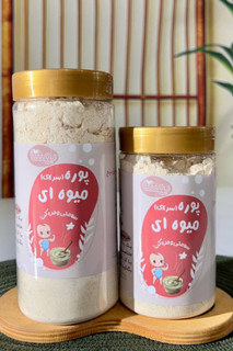 پوره میوهای طبیعی کودک | صبحانه و میانوعده مقوی بدون اسانس و نگهدارنده مناسب از ۵ ماهگی